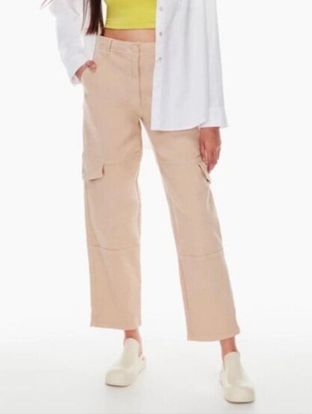 Aritzia Wilfred Free Maeve Twill Cargo Pants Mid-Rise Sz 6